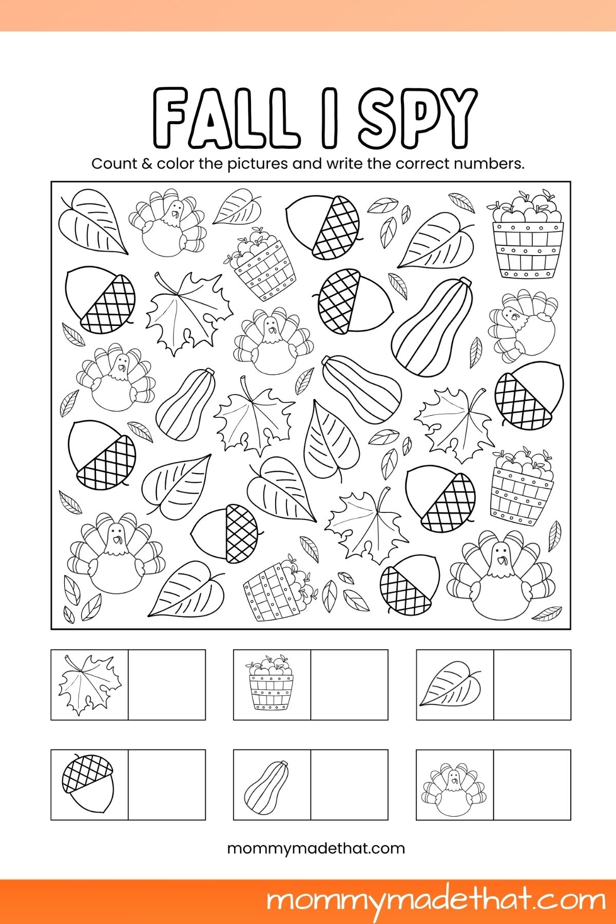 Fall I Spy Game Free Printable Fall I Spy Game Free Printable