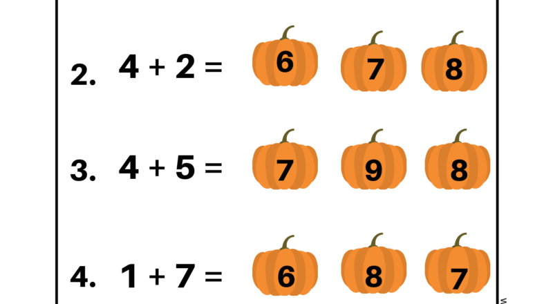 Fall Themed Kinder 2nd Grade Math add Subtract Made By Teachers