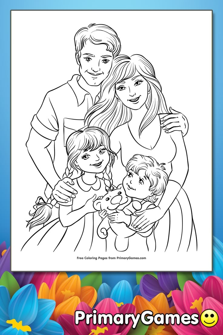 family coloring page