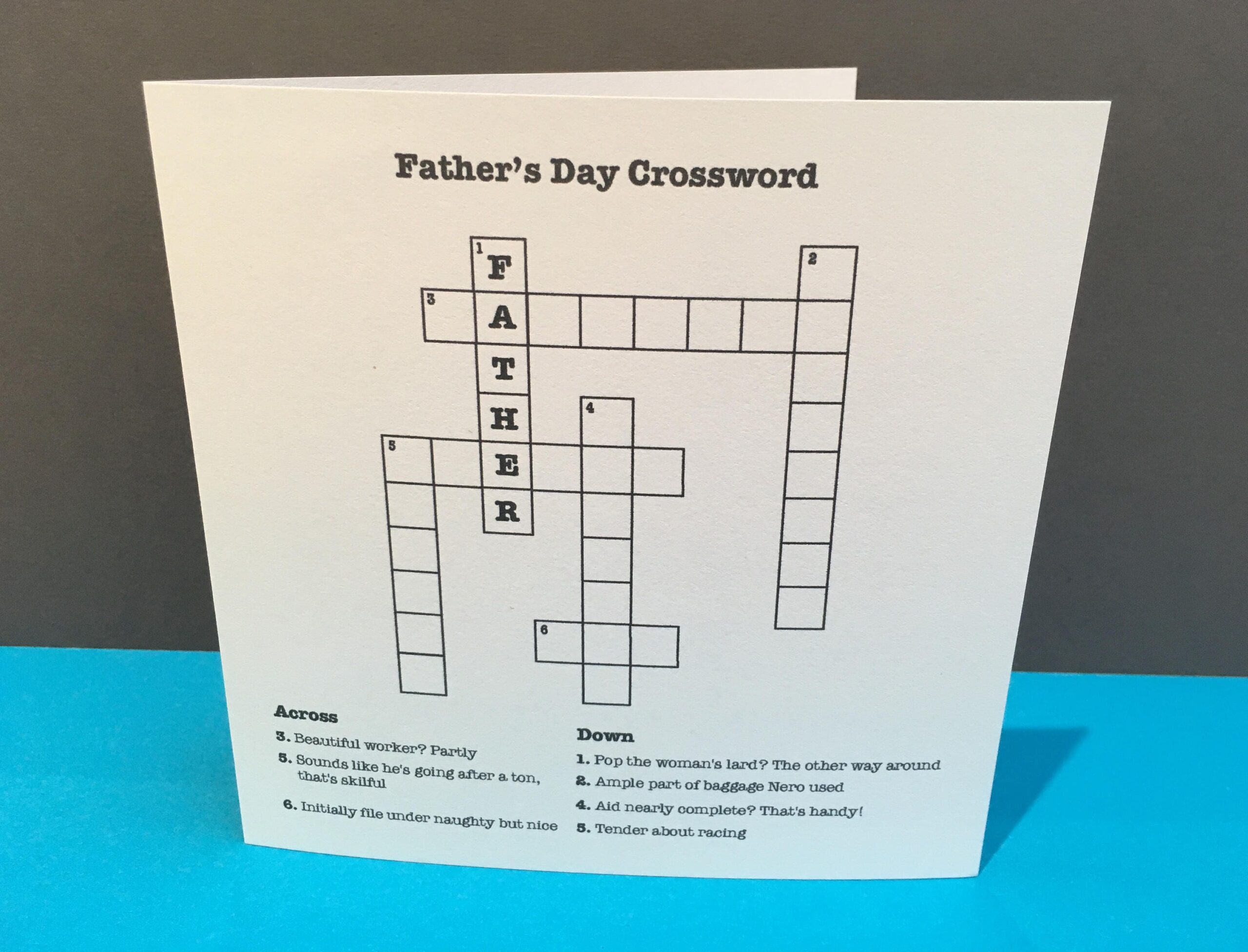 Father s Day Card Crossword Cryptic Crossword Crossword Puzzle Paper Handmade Greeting Card Card For Dad Etsy Father s Day Card Crossword Cryptic Crossword Crossword Puzzle Paper Handmade Greeting Card Card For Dad Etsy
