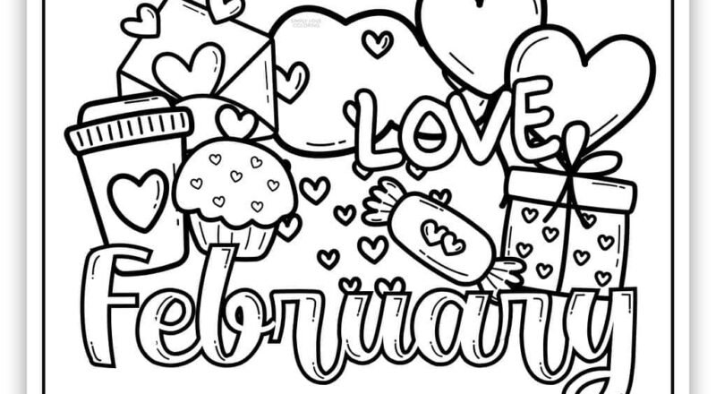 February Coloring Pages Free PDF Printables Simply Love Coloring