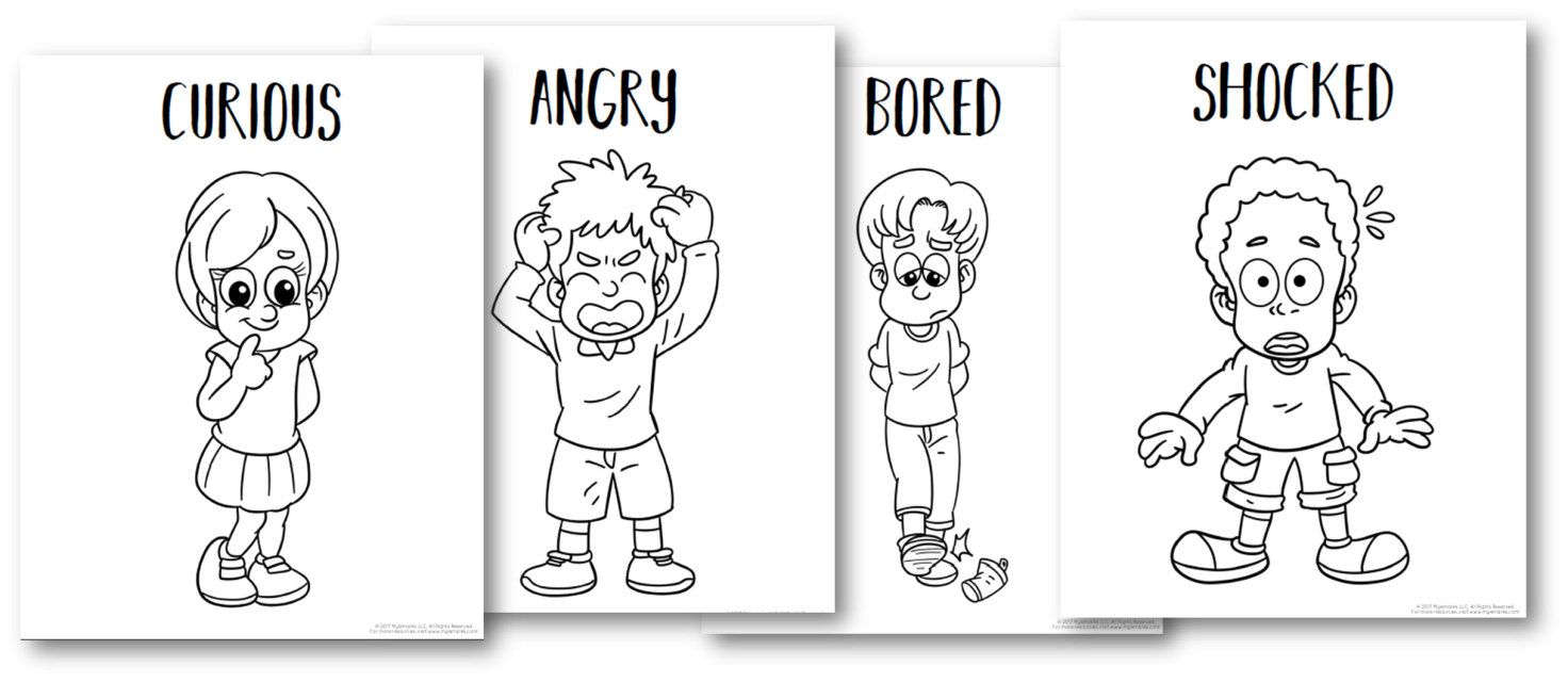 emotions coloring pages emotions coloring pages