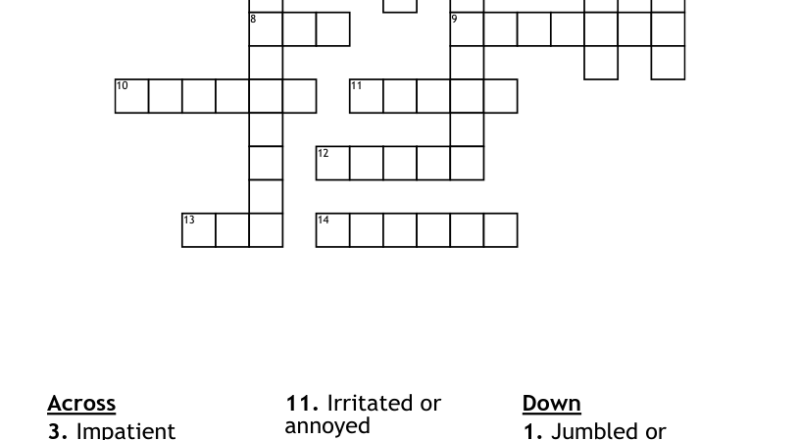Feelings Crossword WordMint