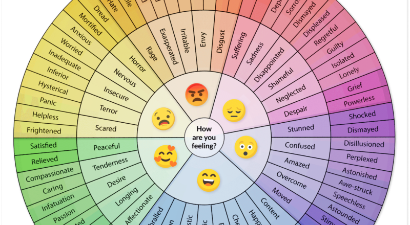 Feelings Wheel PDF Free Printable Bearable App