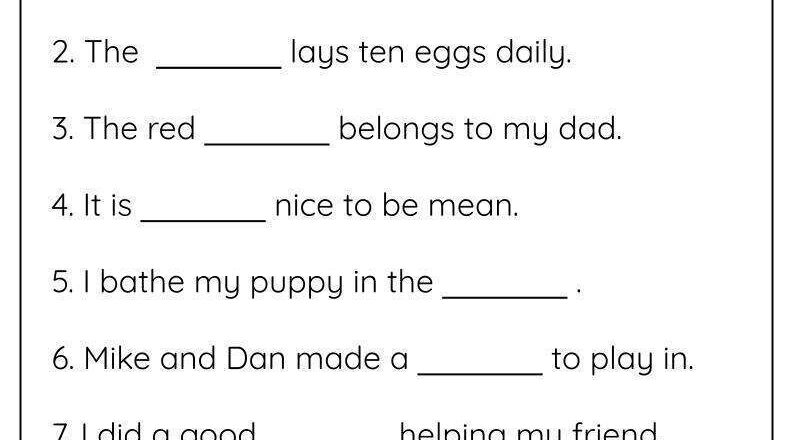 Fill In The Blanks Worksheet Digital 1 Teacher Made Resources