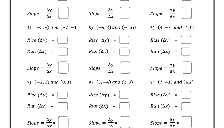 Finding Slope From Two Points Worksheet Pdf Fill Out Sign Online DocHub