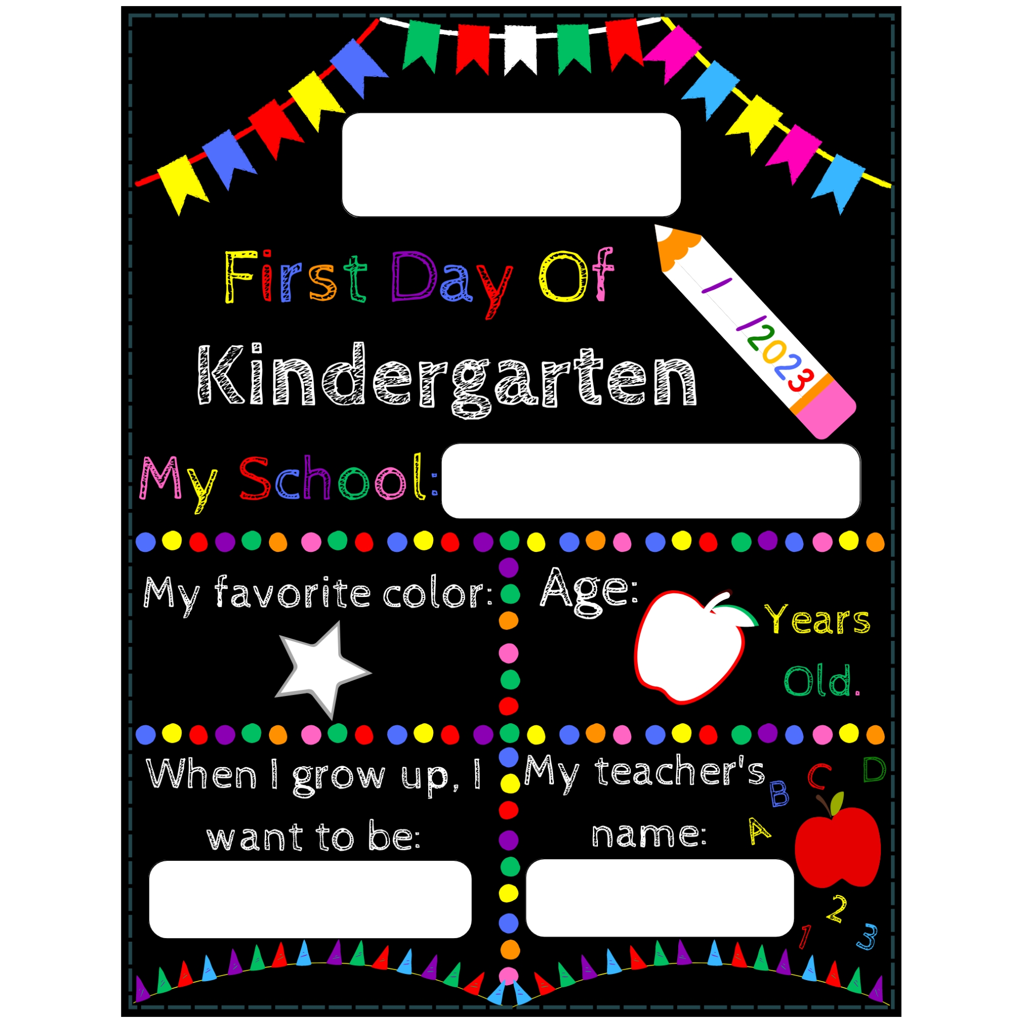 First Day Of Kindergarten Sign first And Last Day Of School Sign Printable Made By Teachers First Day Of Kindergarten Sign first And Last Day Of School Sign Printable Made By Teachers