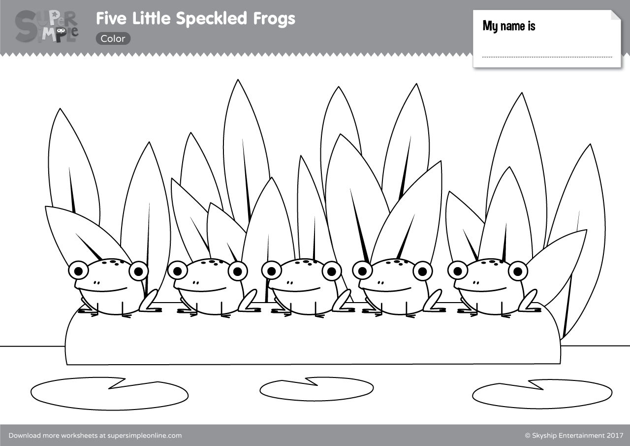 Five Little Speckled Frogs Super Simple Five Little Speckled Frogs Super Simple