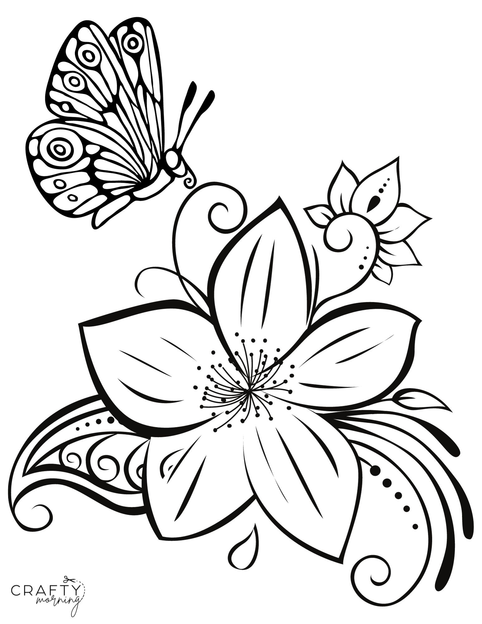 Flower Coloring Pages To Print Crafty Morning