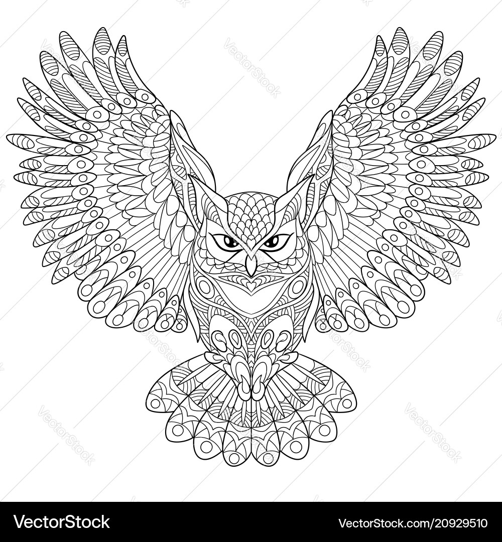 owl coloring page