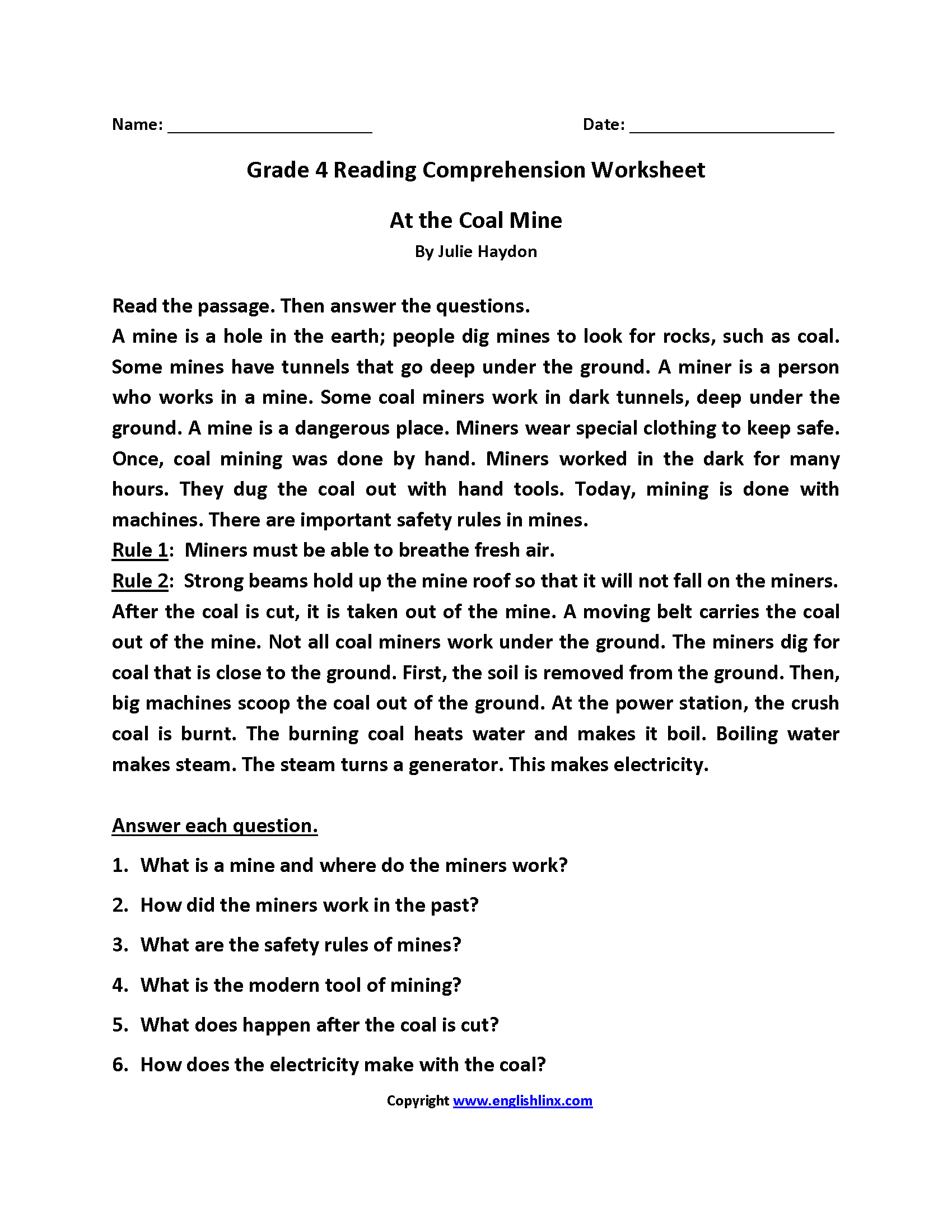 Fourth Grade Reading Worksheets Improve Fluency Comprehension Fourth Grade Reading Worksheets Improve Fluency Comprehension