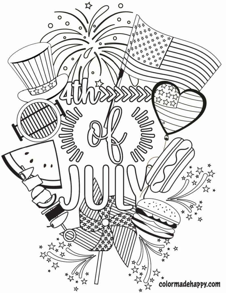 4th of july coloring pages