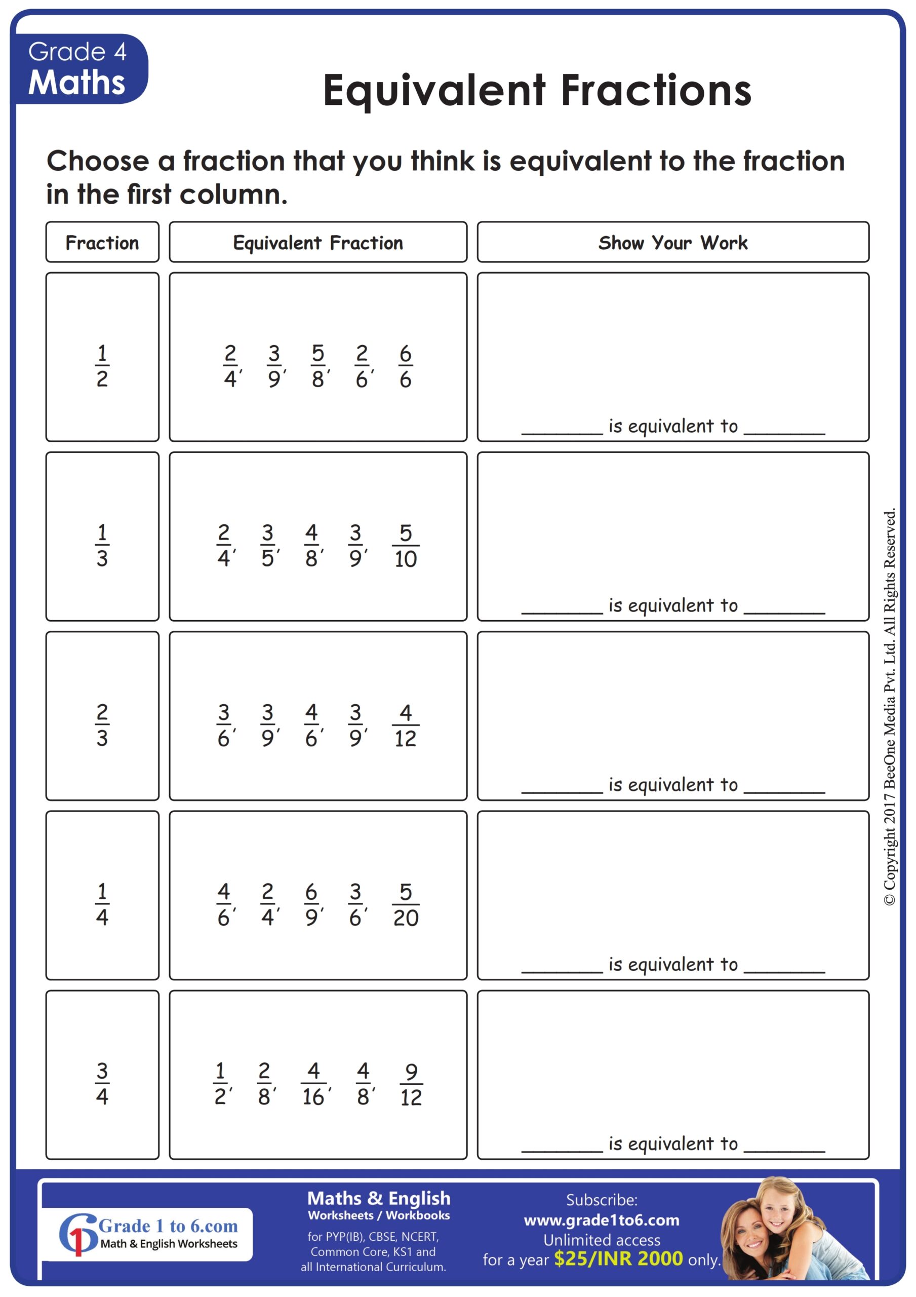 Fractions Worksheets Grade 4 Grade1to6 Fractions Worksheets Grade 4 Grade1to6