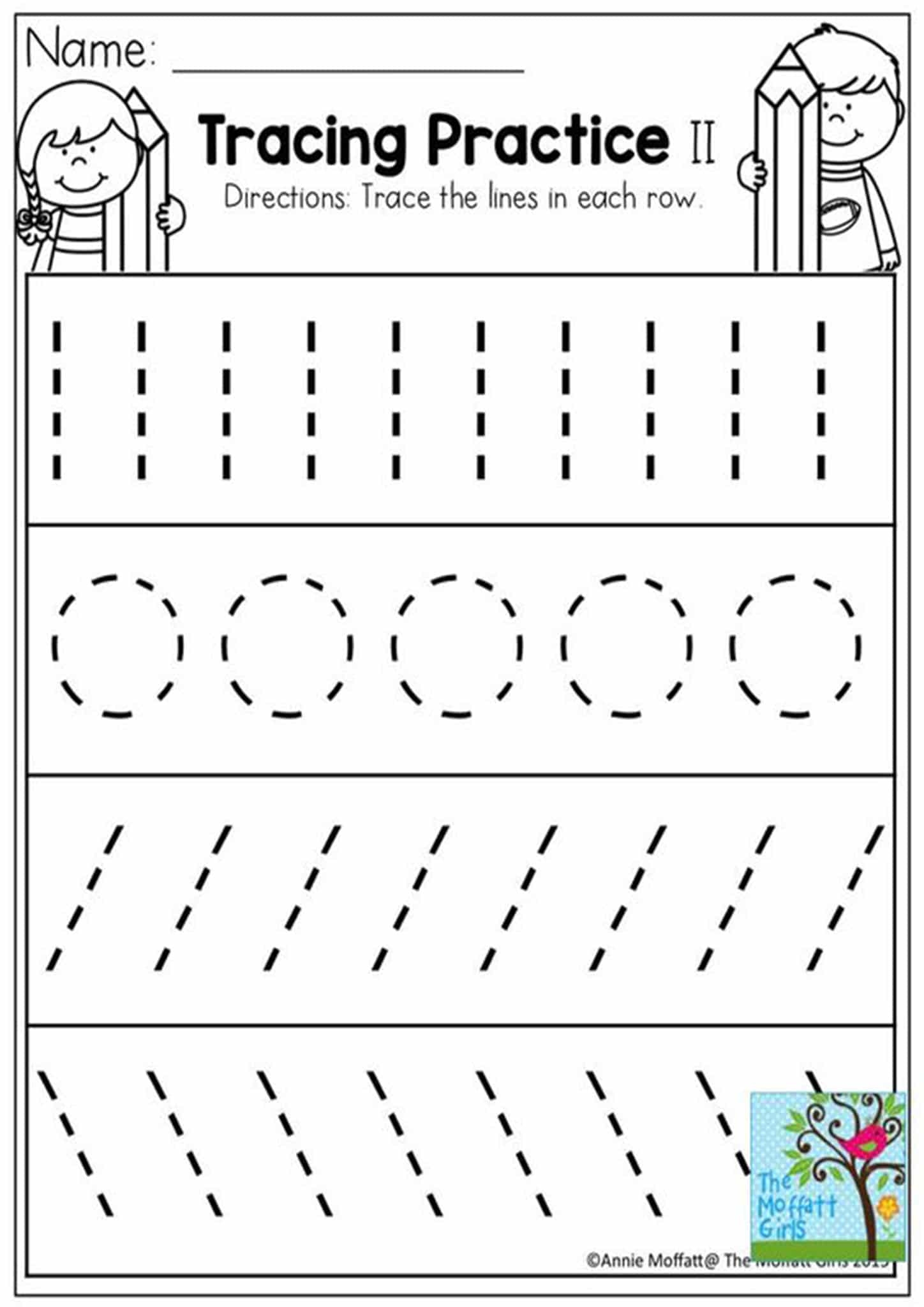 tracing lines worksheet