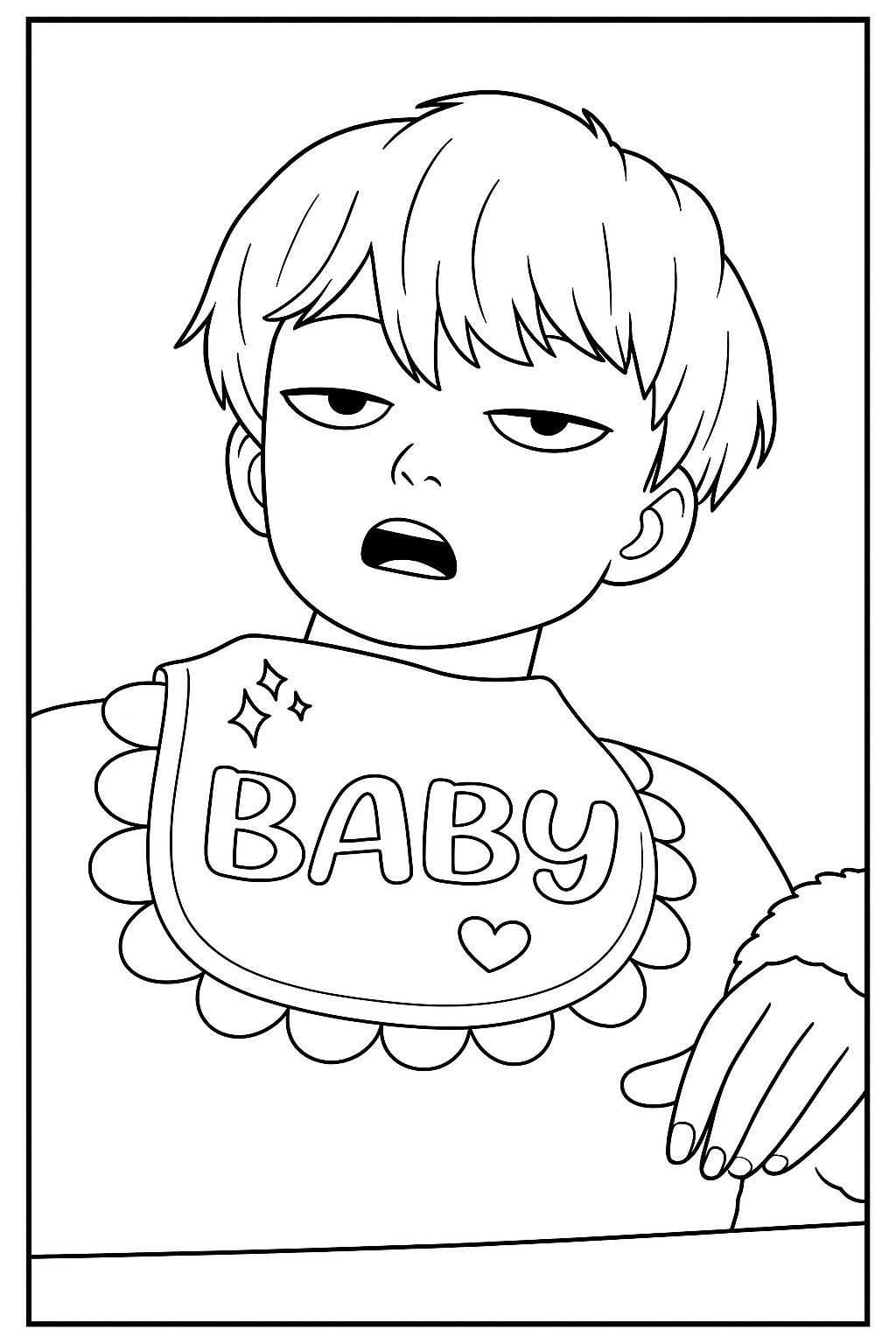 Free Baby Saja Spicy Challenge Close Up Coloring Pages Printable PDF No Login Saja Boys KPop Demon Hunters Free Baby Saja Spicy Challenge Close Up Coloring Pages Printable PDF No Login Saja Boys KPop Demon Hunters