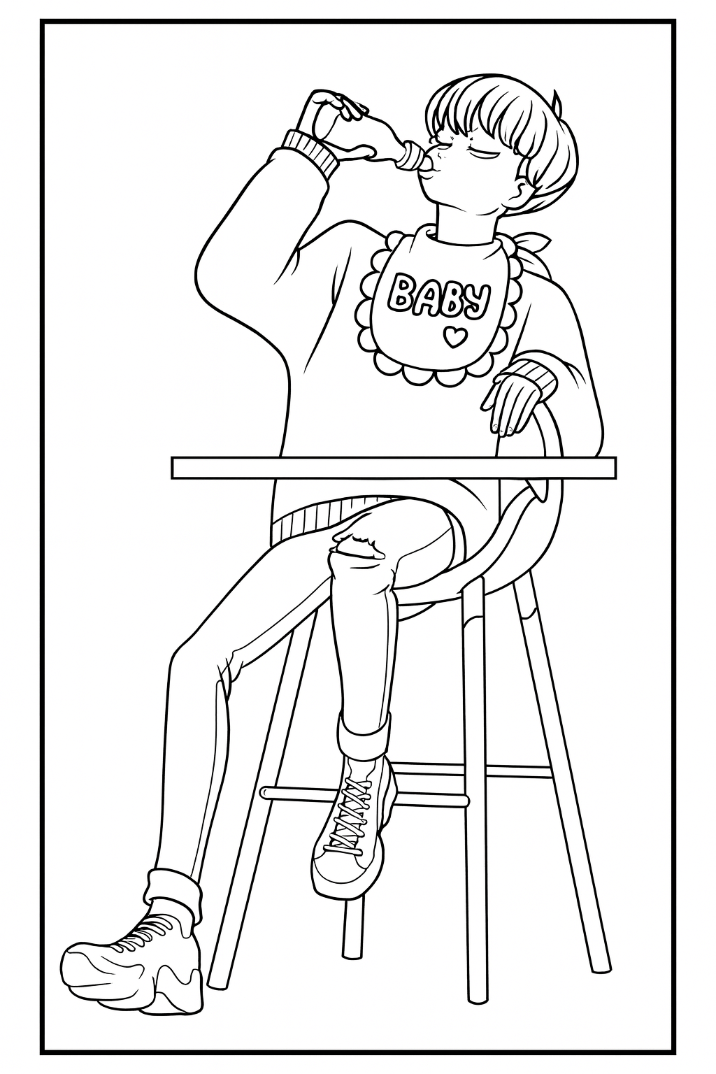 saja boys coloring page