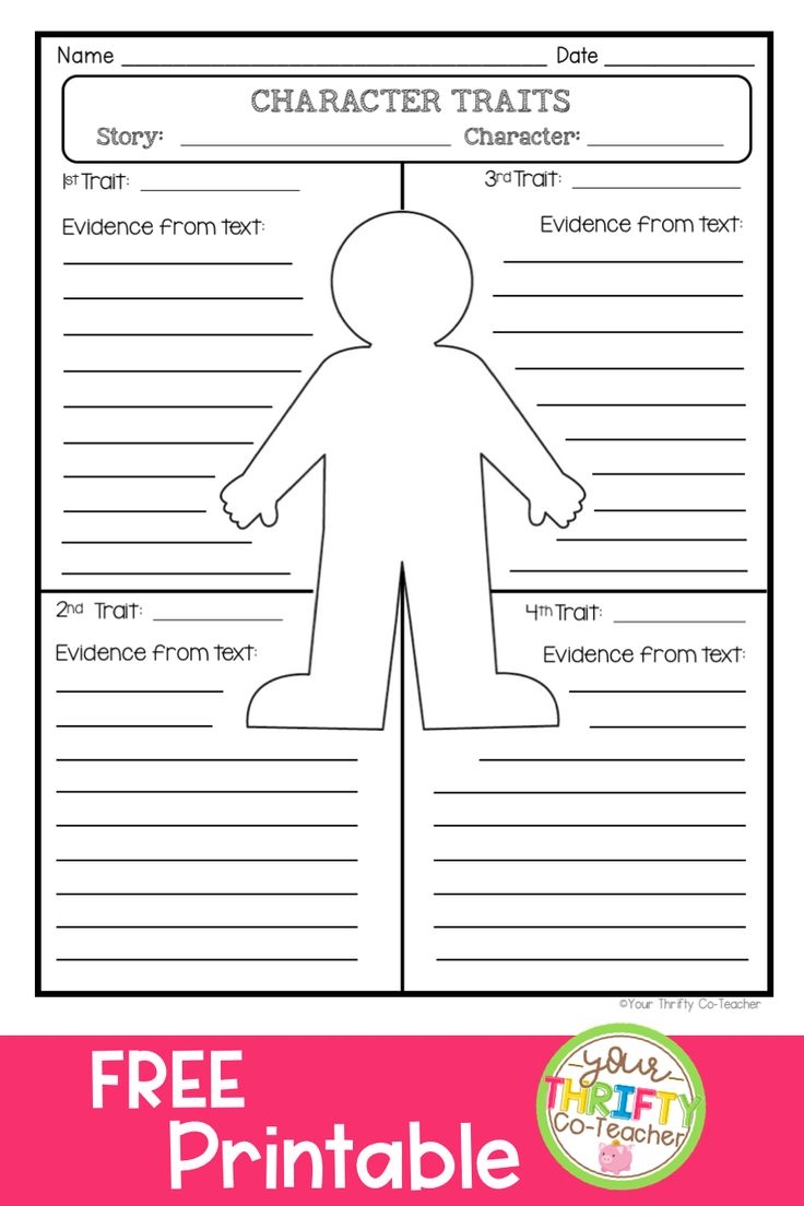 FREE Character Traits Worksheet FREE Character Traits Worksheet