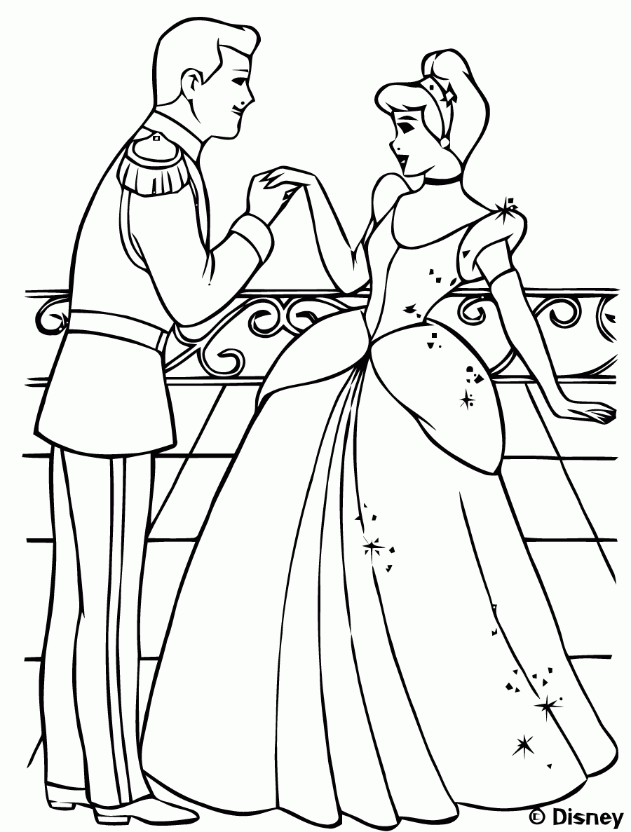 cinderella coloring page