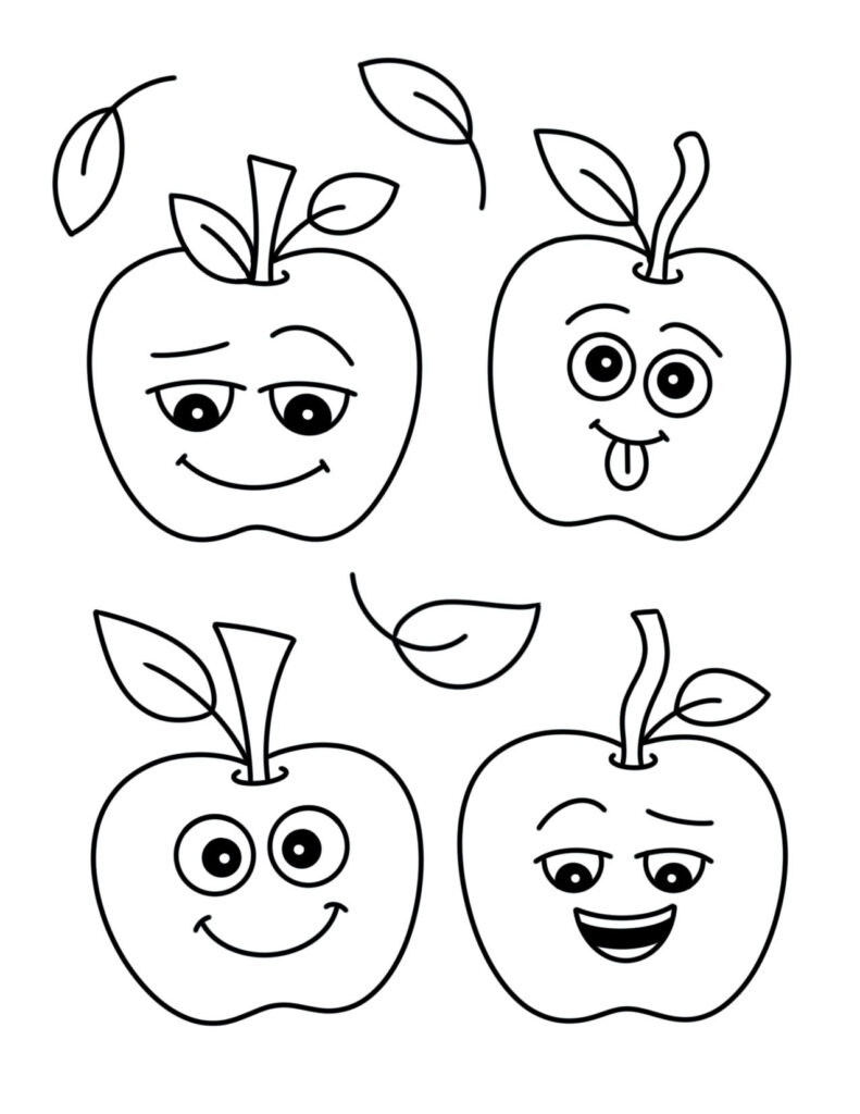 apple coloring page