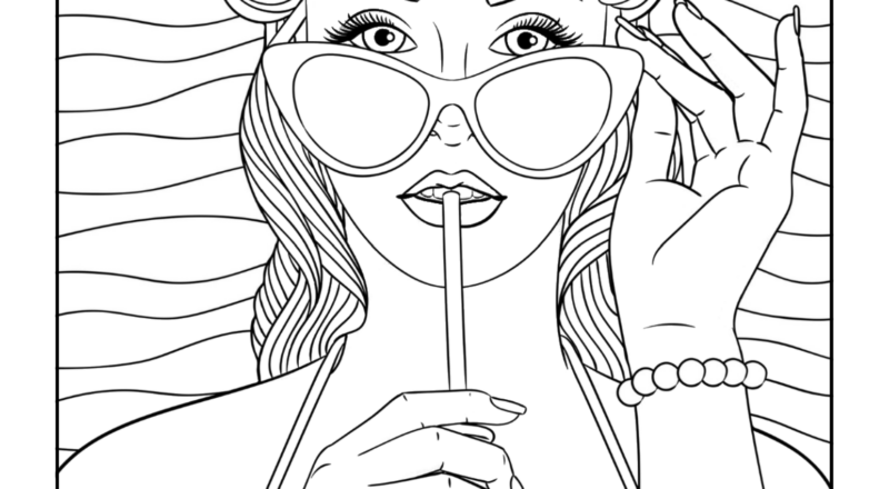 Free Colouring Pages Of People For Adults Gathering Beauty