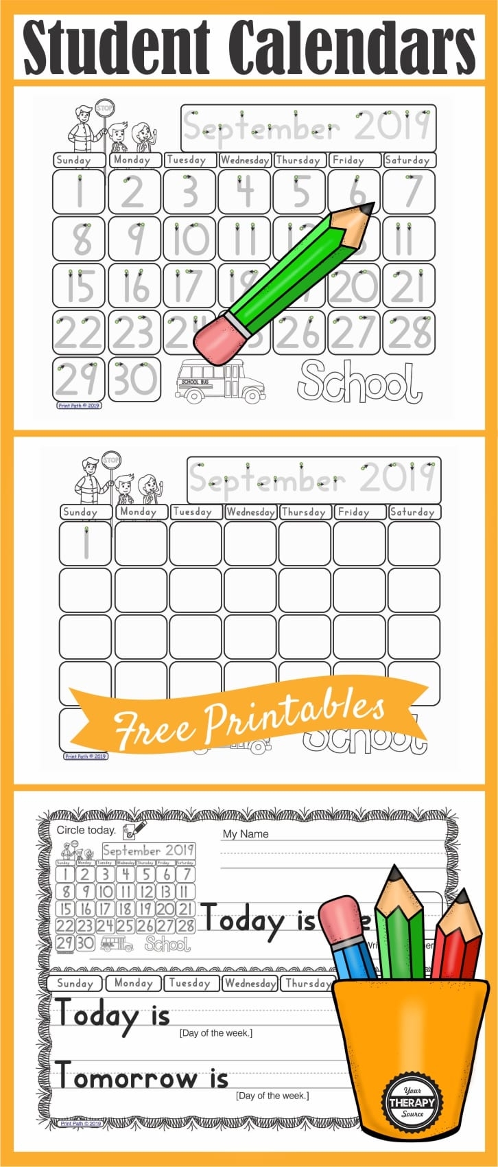 Free Differentiated Morning Meeting Calendar Time Printables Your Therapy Source