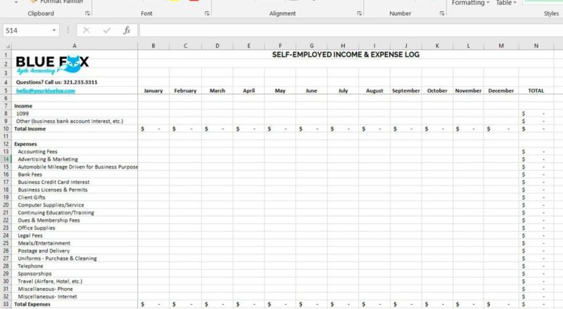 Free Download Schedule C Excel Worksheet For Sole Proprietors BLUE FOX Accounting For Nonprofits And Social Enterprises