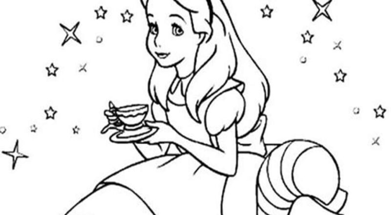 Free Easy To Print Alice In Wonderland Coloring Pages Tulamama