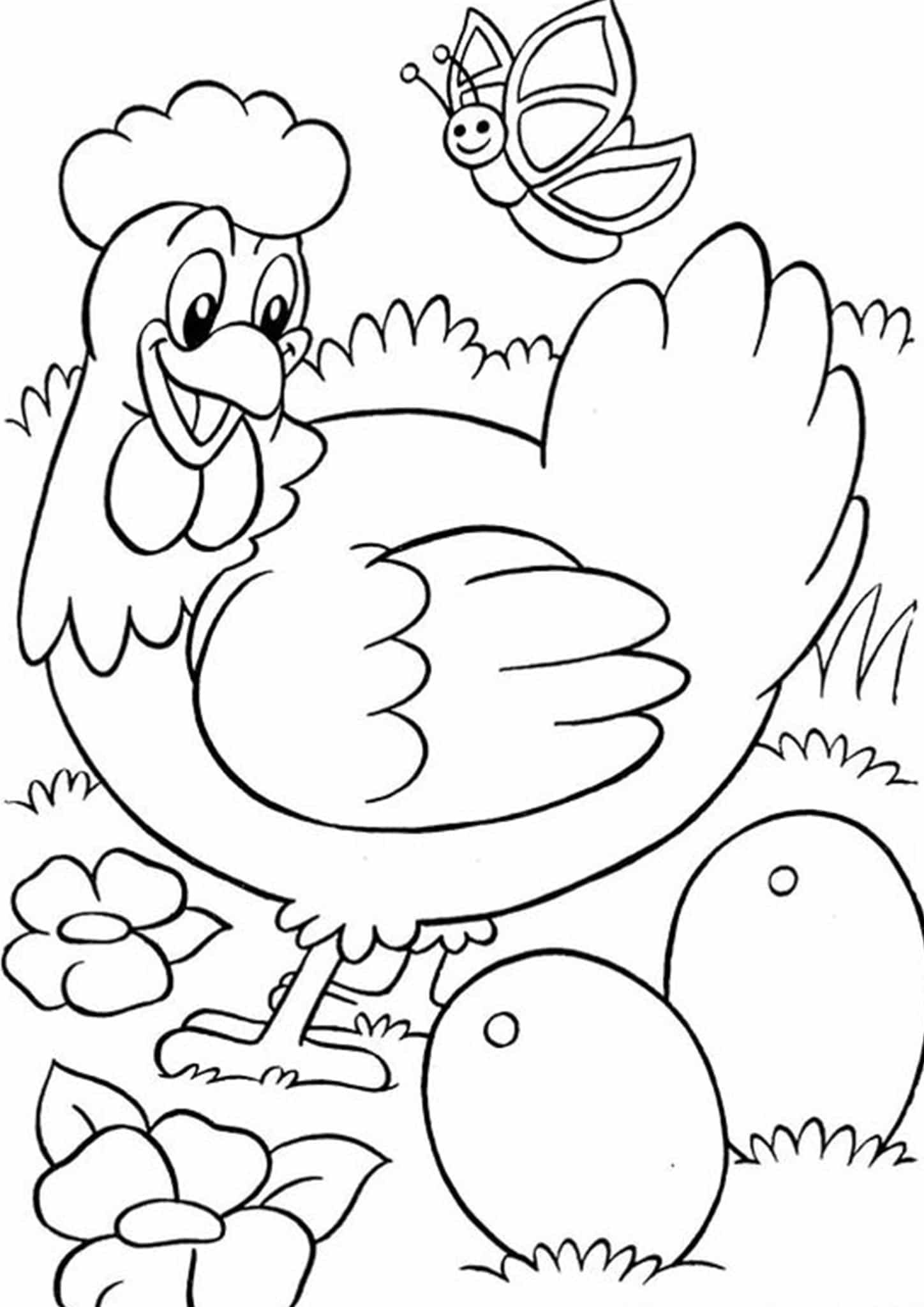 Free Easy To Print Chicken Coloring Pages Tulamama