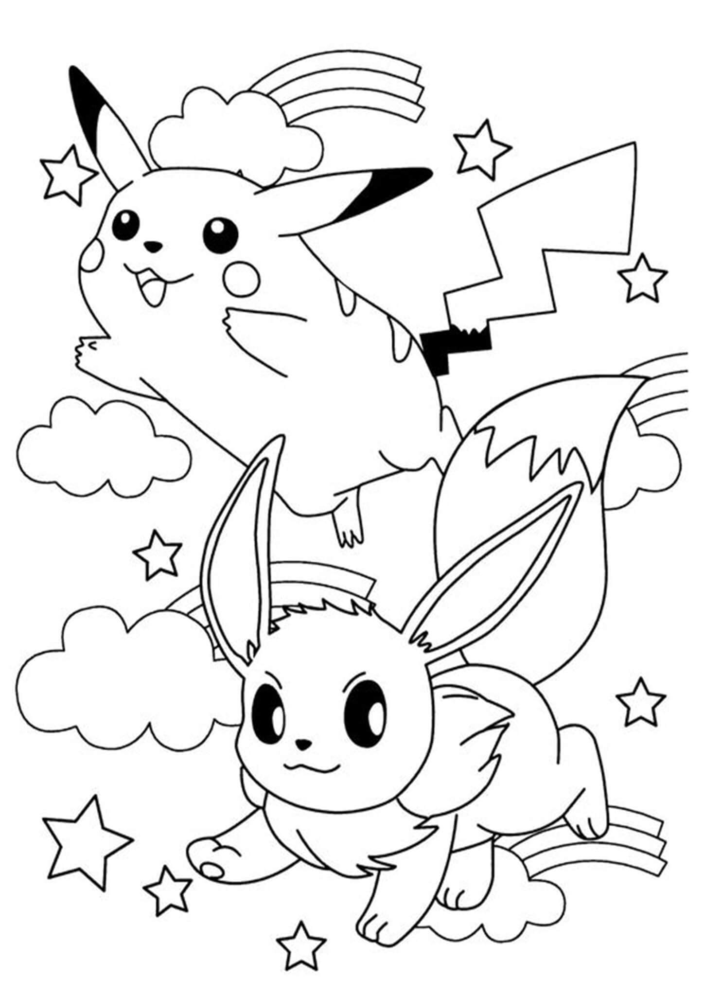 eevee coloring page