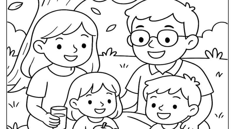 Free Family Day Coloring Pages Celebrate Love Togetherness Home