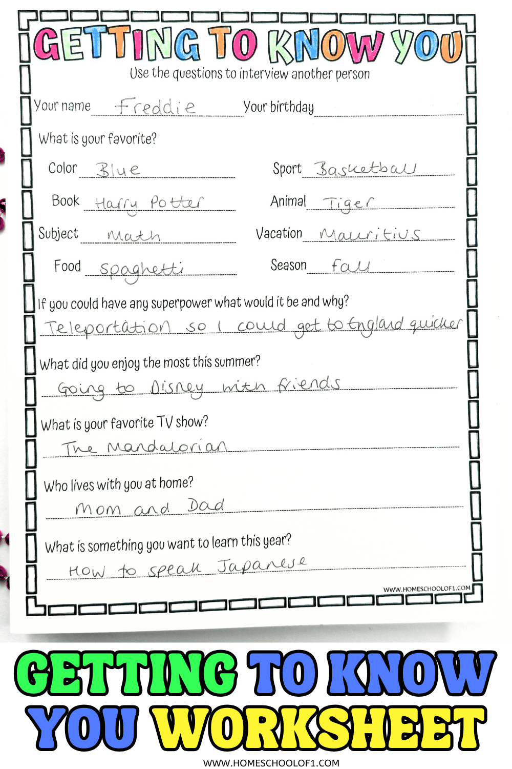 getting to know you worksheet getting to know you worksheet