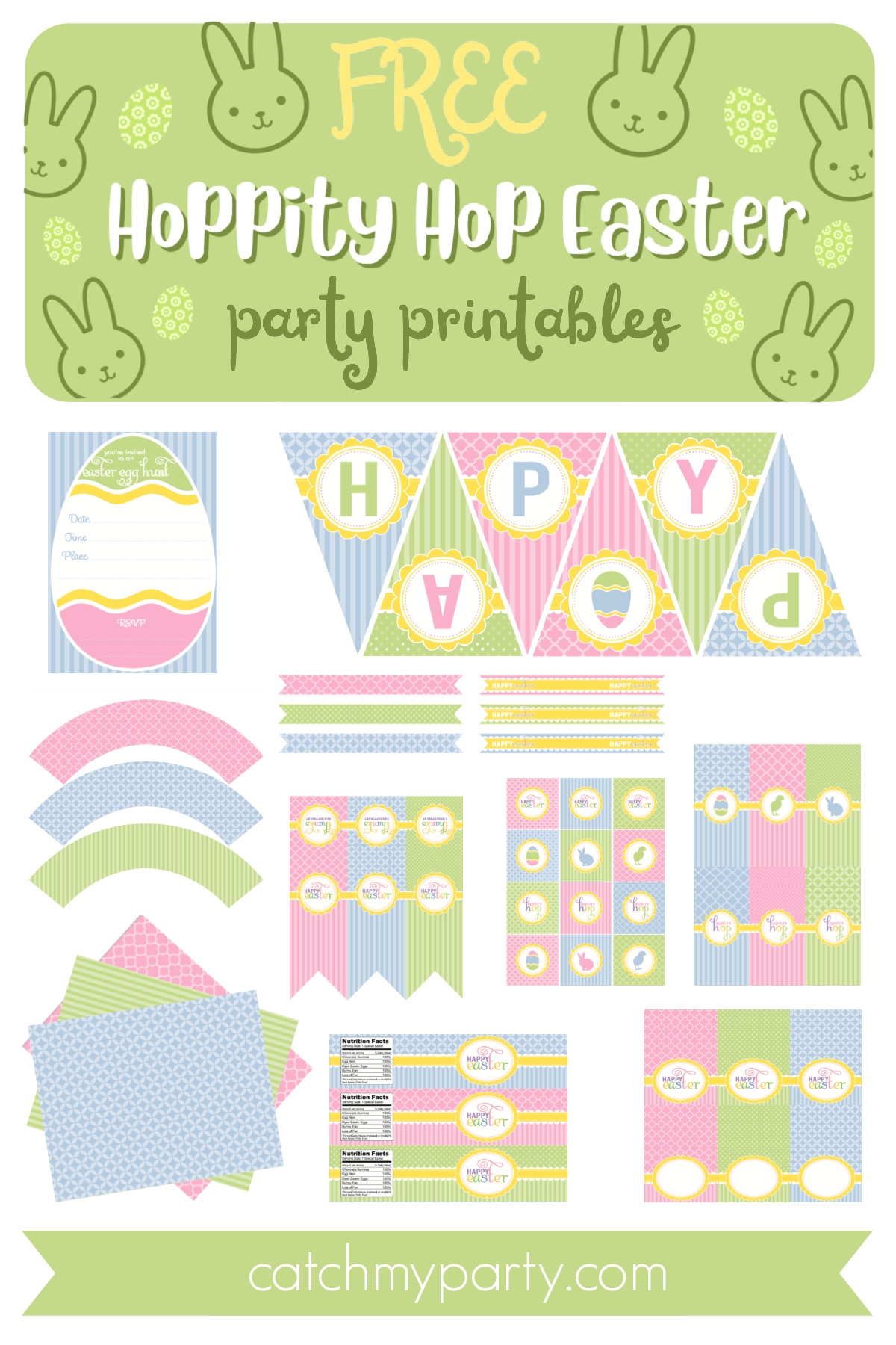 FREE Hoppity Hop Easter Party Printables Catch My Party FREE Hoppity Hop Easter Party Printables Catch My Party