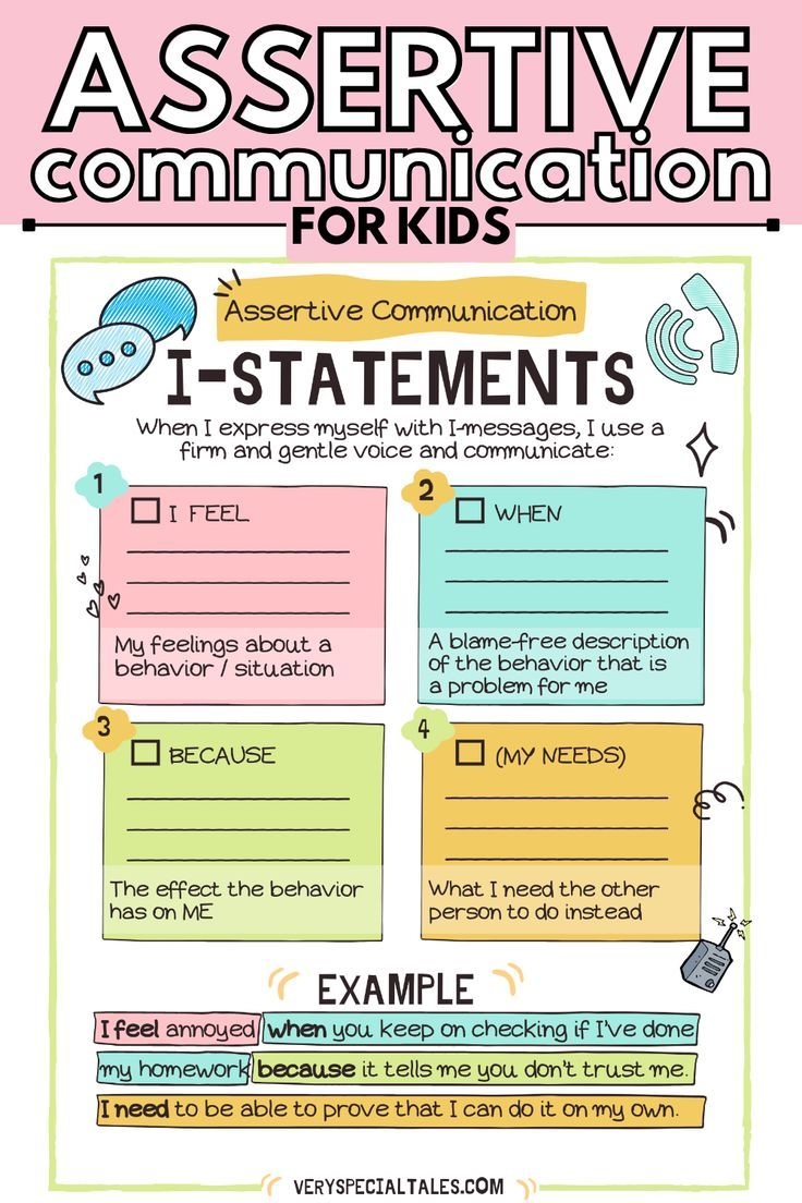 Free I Statement Worksheets Assertive Communication For Kids