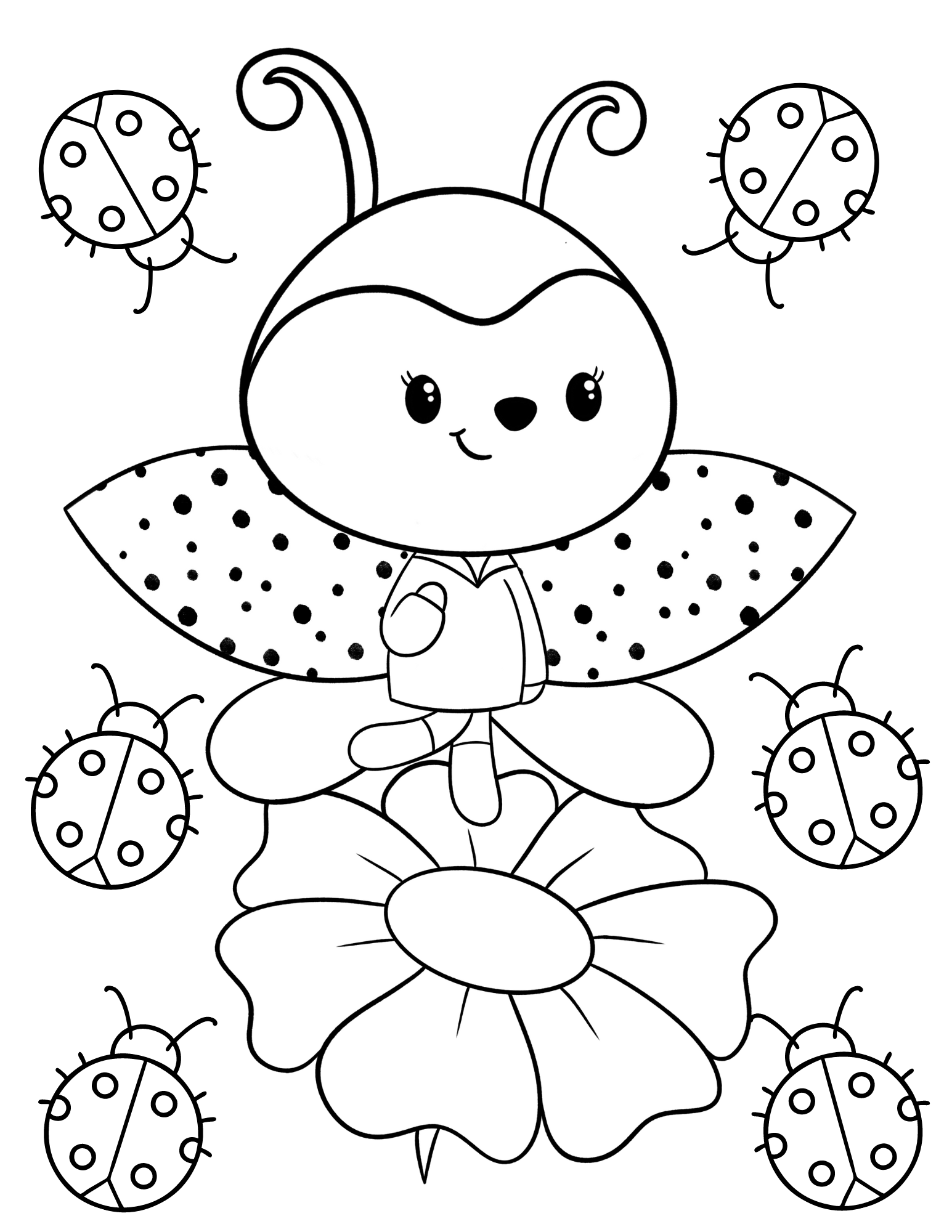 Free Ladybug Coloring Pages For Kids And Adults Free Ladybug Coloring Pages For Kids And Adults