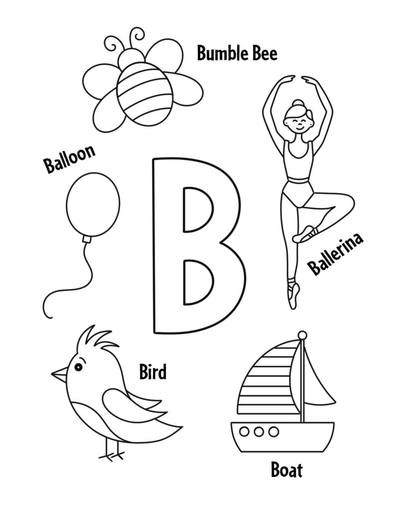 alphabet letter b worksheet