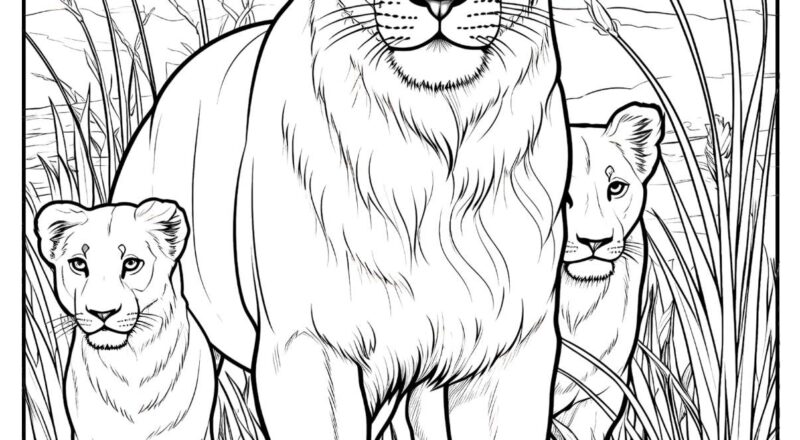 Free Lion Coloring Pages Printable PDFs