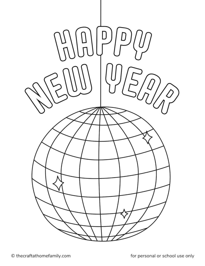 Free New Year s Coloring Pages The Craft at Home Family Free New Year s Coloring Pages The Craft at Home Family