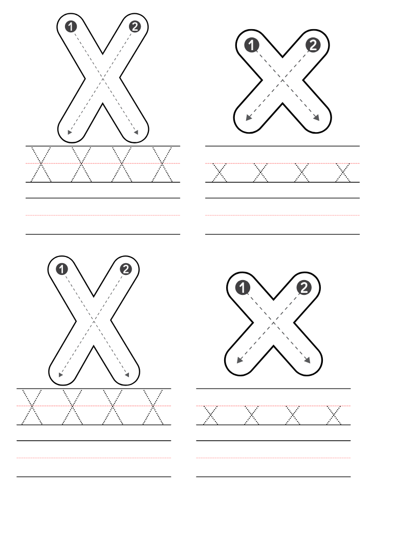 letter x worksheets