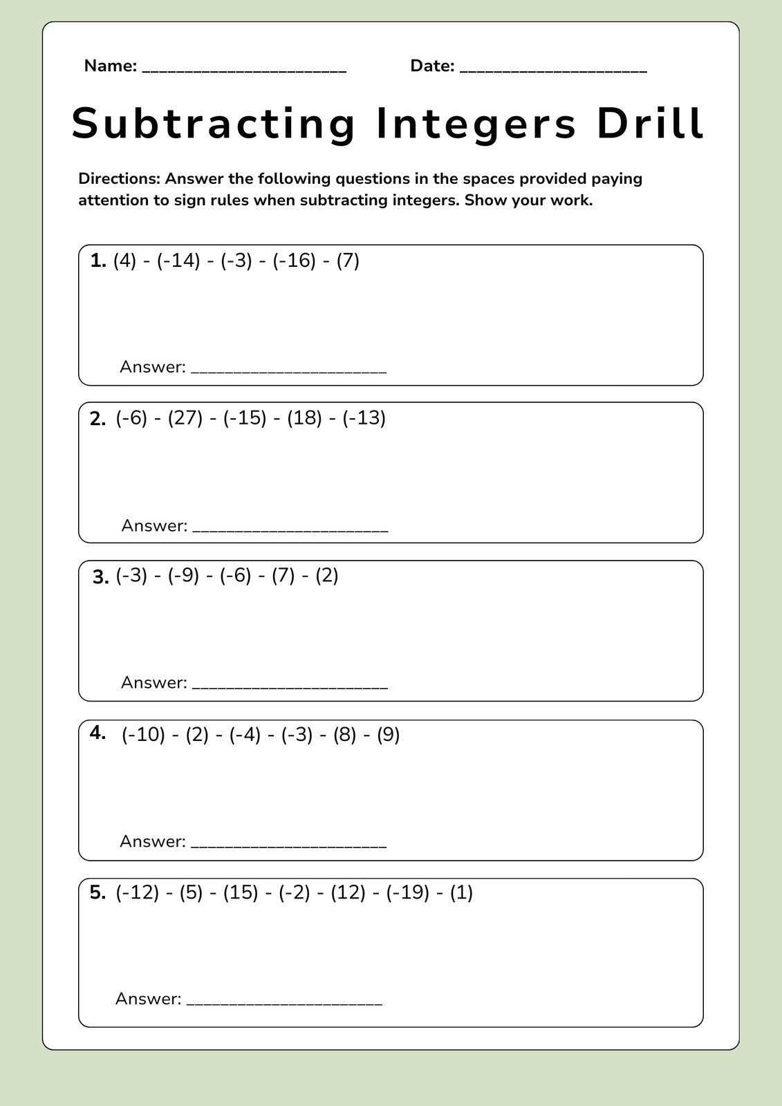 Free Printable 8th Grade Math Worksheet Templates Canva