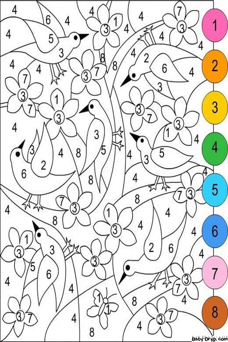 Free Printable Advanced Color By Number Worksheet Color By Number Coloring Pages