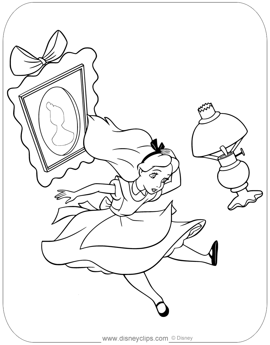 alice in wonderland coloring pages