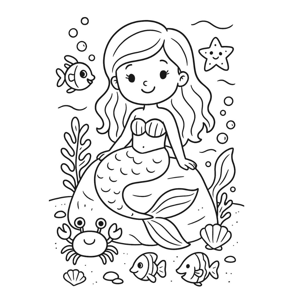 beach coloring pages