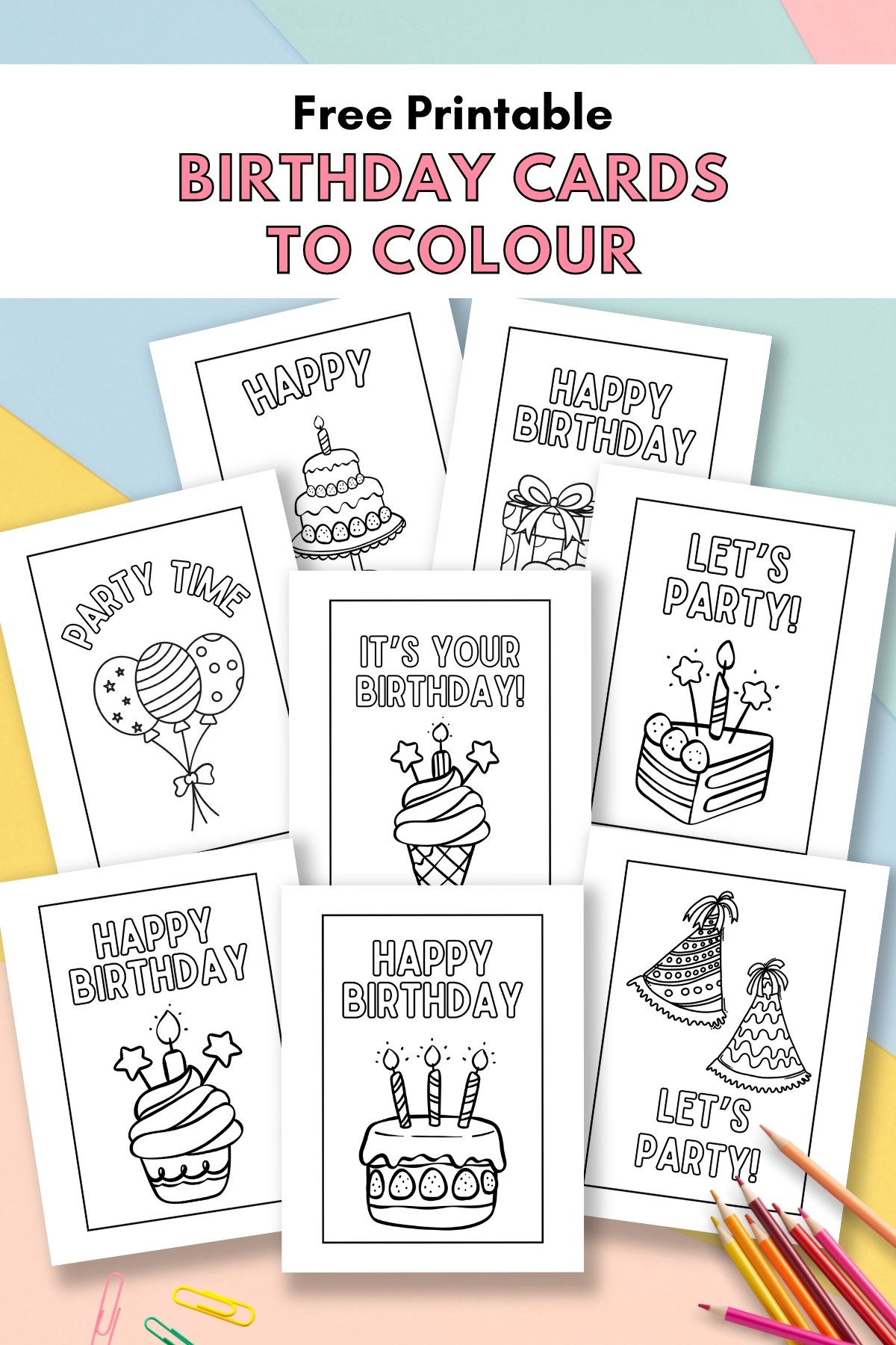 Free Printable Birthday Cards To Colour Gathering Beauty Free Printable Birthday Cards To Colour Gathering Beauty