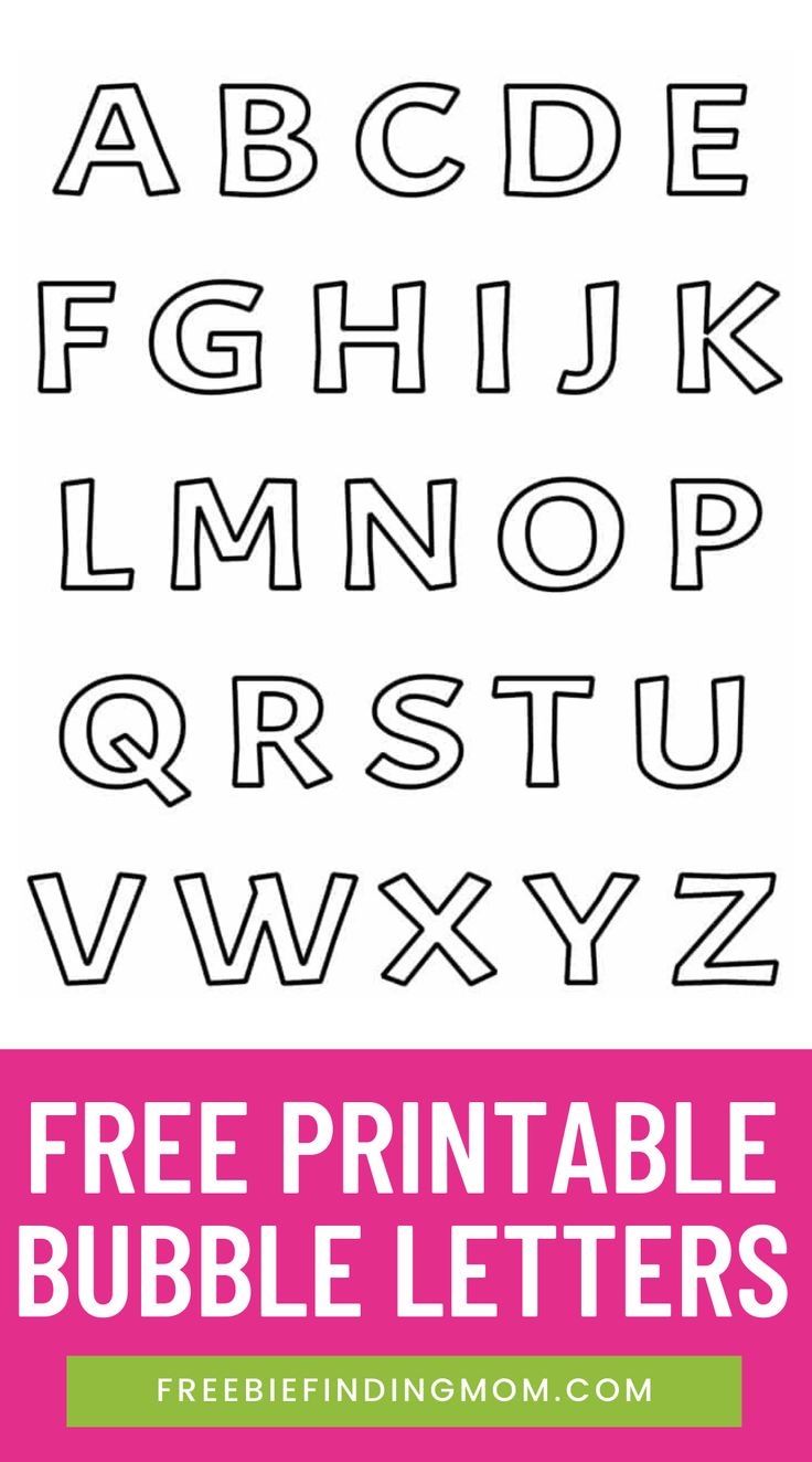 Free Printable Bubble Letters Free Printable Bubble Letters