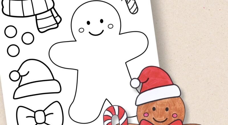 Free Printable Build A Gingerbread Man Gathering Beauty