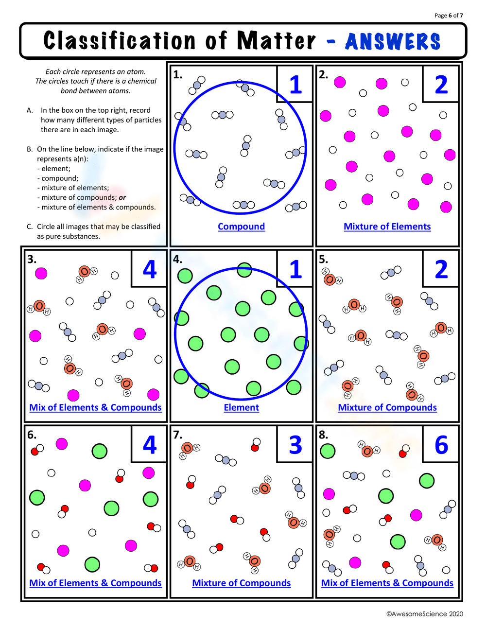 Free Printable Classifying Matter Worksheets For Students Worksheets Library