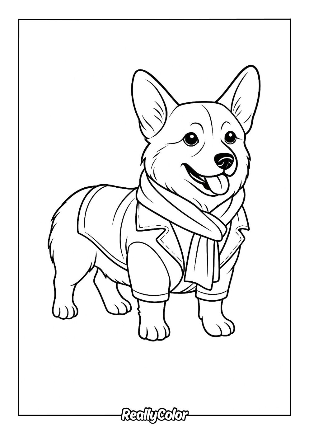 corgi coloring pages