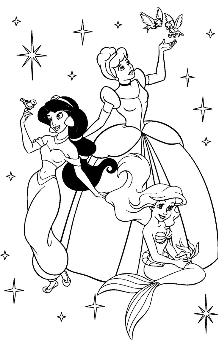 printable disney princess coloring pages