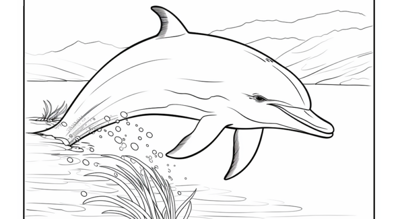 Free Printable Dolphin Coloring Pages