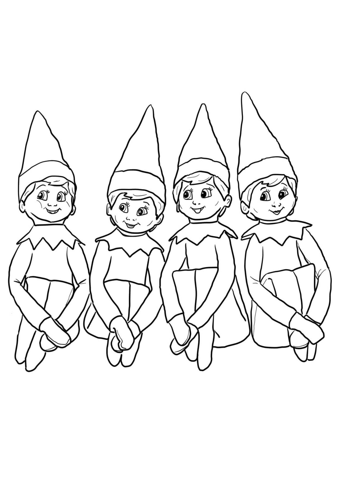 Free Printable Elf On The Shelf Coloring Pages Tulamama